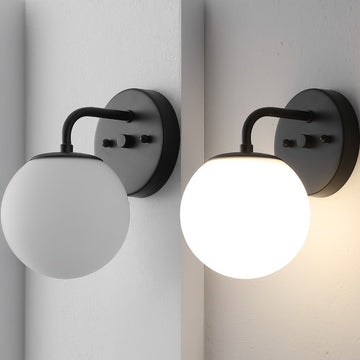 Louis Parisian Globe Metal/Frosted Glass Modern Contemporary LED Vanity